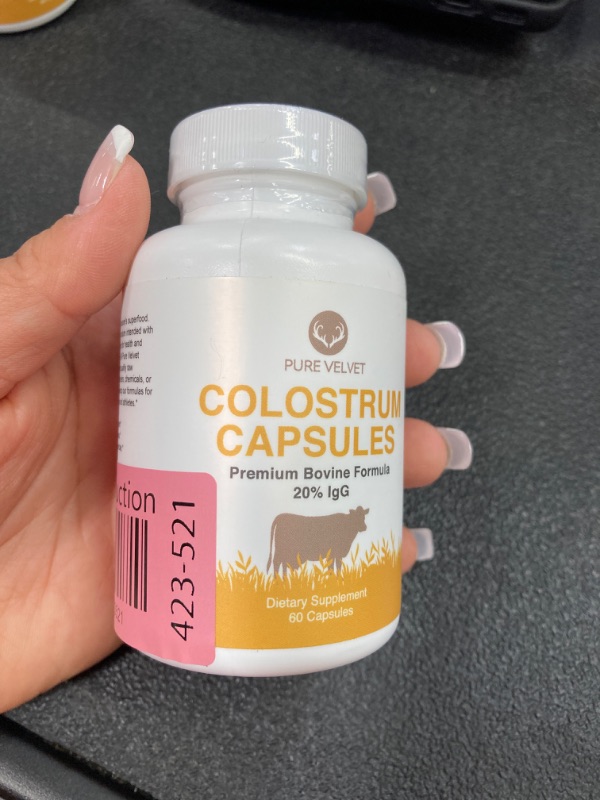 Photo 2 of Bovine Colostrum Capsules | Bovine Lactoferrin Supplement for Gut Health, Colostrum Supplement & Colostrum Now with Probiotics, Lactoferrin Supplement | Immunoglobulin (IgG) - 60 IgG Immune Capsules