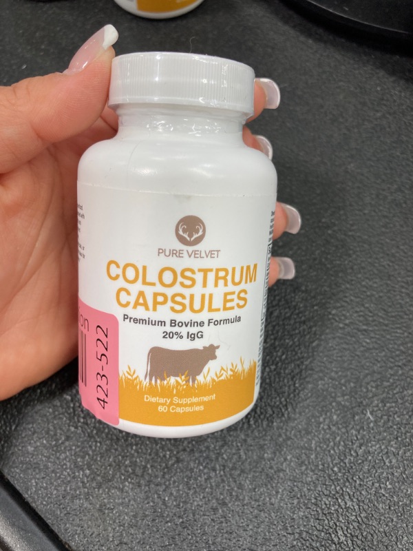 Photo 2 of Bovine Colostrum Capsules | Bovine Lactoferrin Supplement for Gut Health, Colostrum Supplement & Colostrum Now with Probiotics, Lactoferrin Supplement | Immunoglobulin (IgG) - 60 IgG Immune Capsules