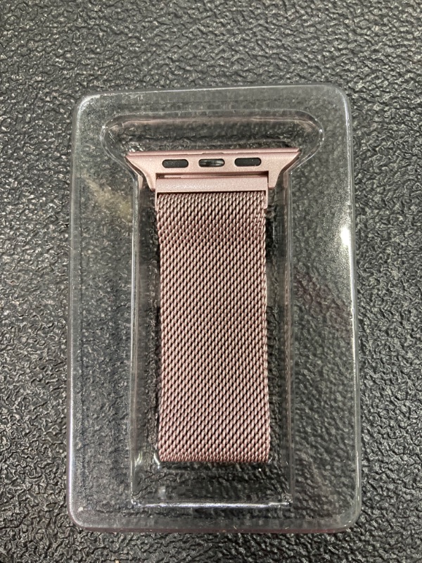 Photo 2 of Stainless Steel Milanese Women Band Compatible with Apple Watch Band 38mm 40mm 41mm 42mm 44mm 45mm 49mm men, BELONGME Mesh Loop Magnetic Clasp Replacement for iWatch Bands Series 9 8 7 SE 6 5 4 3 A-Pink 38mm/40mm/41mm