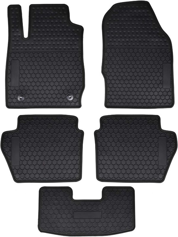 Photo 1 of Megiteller Car Floor Mats Custom Fit for Ford Fiesta?Sport Only? 2014 2015 2016 2017 2018 2019 Odorless Washable Heavy Duty Rubber (All Weather) Floor Liners Front and Rear Row Set Black