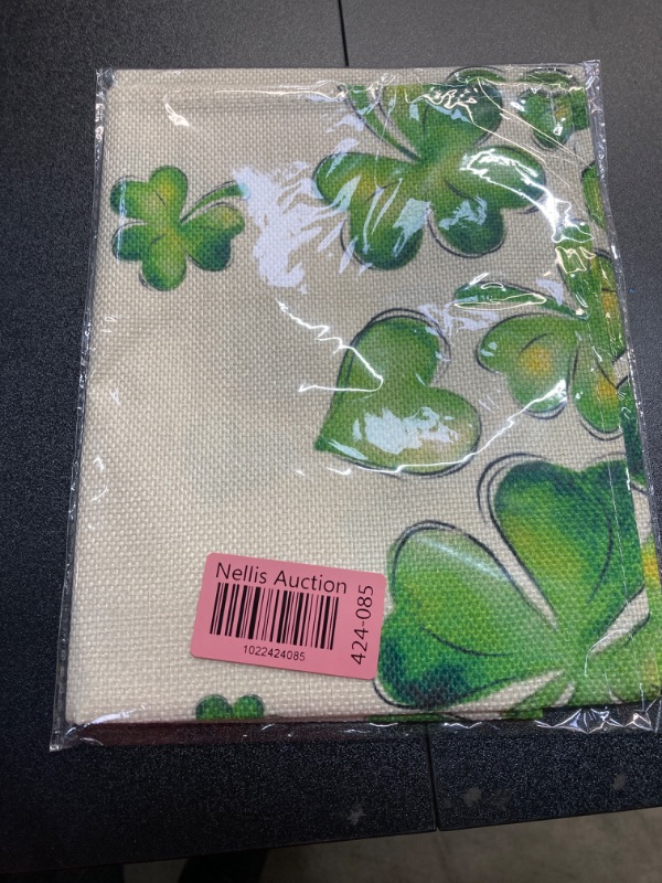 Photo 1 of Artoid Mode Green Shamrock Bushes St. Patrick's Day Table Runner, Seasonal Spring Holiday Kitchen Dining Table Decoration for Indoor Outdoor Home Party Decor 13 x 36 Inch Table Runner, 13" x 36" Green