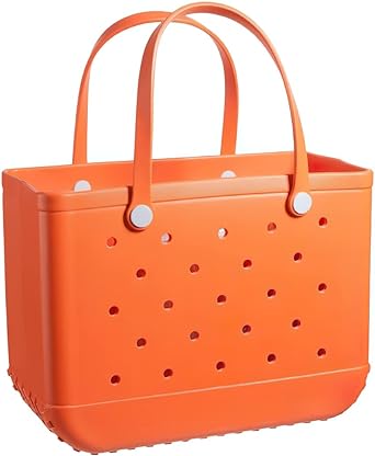 Photo 1 of X-Large Rubber Tote Bag Rubber Beach Tote, Washable Durable Tote Bag with Holes, Waterproof Travel Bags