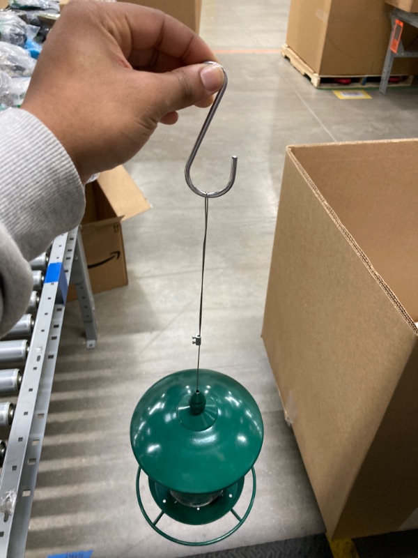 Photo 3 of Bird Feeders for Outdoors Hanging. Weather Resistant Hanging Wild Bird Feeder. Easy to Clean & to Refill and Comes with a S Hook. Green