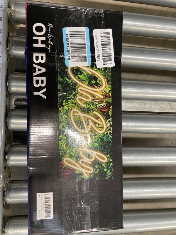 Photo 1 of Kavaas Oh Baby Neon Sign - Oh Baby Light Up Sign for Backdrop & Wall Decor | Oh Baby Led Sign for Baby Shower & Gender Reveal, Birthday Party Decorations (Warm White)