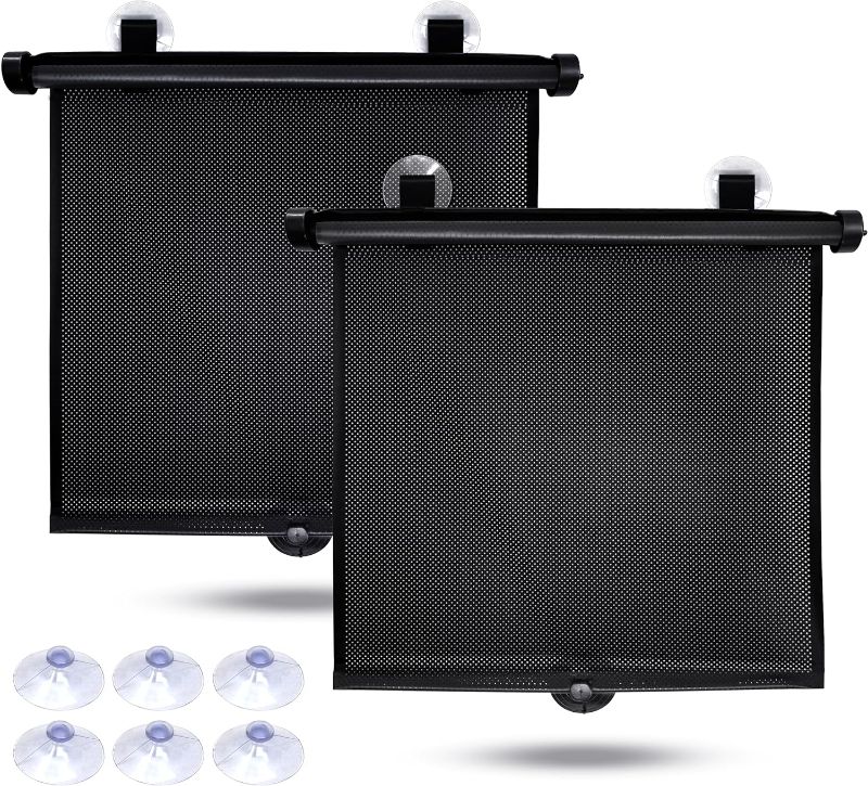 Photo 1 of EcoNour Car Window Shades for Baby (2 Pack) 2024 Updated | Car Shades for Side Window | Comes with Enhanced Suction Cups & Large Clips for Durability | Baby Car Accessories (15" x 17")
