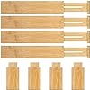 Photo 3 of Bamboo Drawer Dividers Organizer with Inserts, Expandable from 17.5-21.5", Adjustable Drawer Organizer Separators for Utensils, Dresser, Bedroom, Bathroom, Closet, Clothing, Office (Beige)