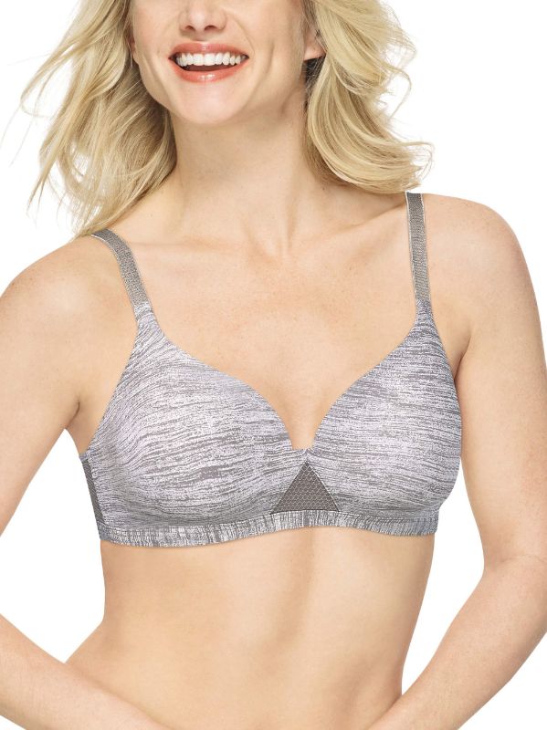 Photo 1 of SIZE LARGE Hanes Women's Oh So Light Wireless T-Shirt Bra with ComfortFlex Fit and Comfort Foam Large Grey