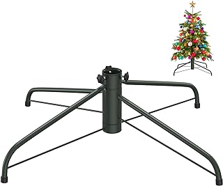 Photo 2 of Apragaz Christmas Tree Stand for Artificial Trees, 19.7 Inches Metal Christmas Tree Base Stand with Screw, Folding Artificial Christmas Tree Stand Replacement for 4-10 Ft Xmas Trees(Green)