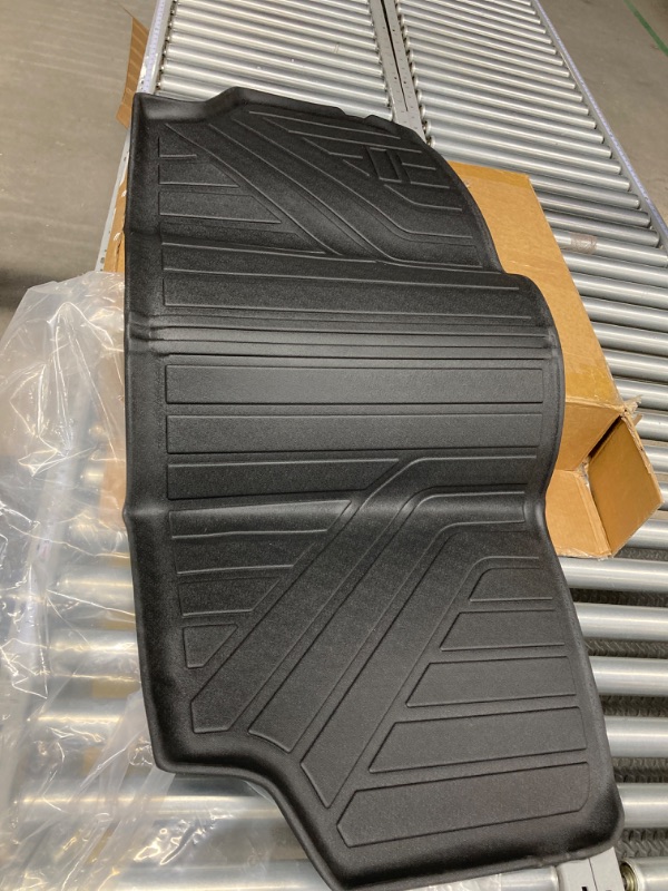 Photo 4 of Floor Mats & Trunk Mat for KIA EV9 2024 7-Seats Version?Not Fit for 6-Seats Version?, 1st & 2nd & 3rd Rows Full Set with Cargo Liner,TPE All Weather Protection Car Floor Liners-Black