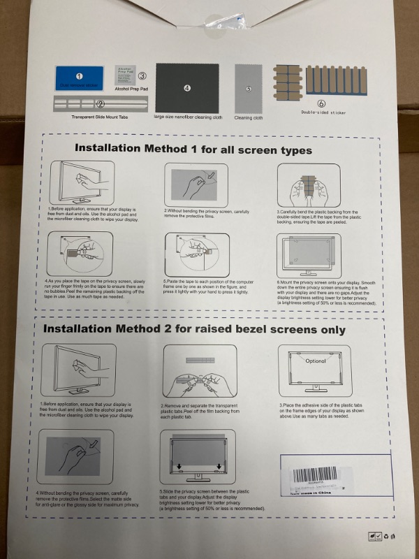 Photo 3 of [2 Pack] 27 Inch Privacy Screen Filter for 16:9 Widescreen Computer Monitor, Removable Eye Protection Anti Glare Blue Light Filter Privacy Shield, Upgraded Anti Spy Privacy Screen Protector Film 27 In [2 PACK] 27'' Privacy Screen (16:9)