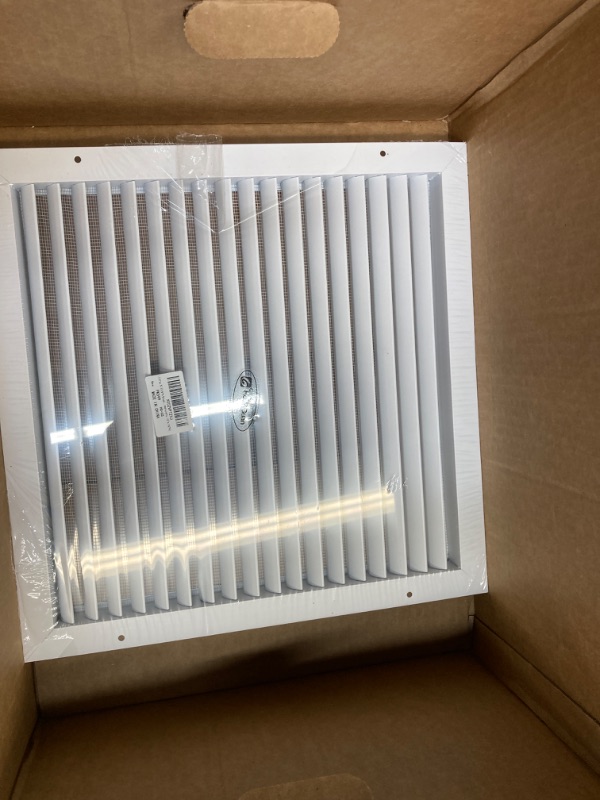 Photo 2 of 13.9"w X 13.9"h Shed Vent, Hon&Guan Aluminum Alloy Gable Vent, Door Vents For Interior Doors Dryer Vent Covers For Wall House[Outer Dimensions: 16"x 16"h]. 16" x 16" Aluminum Alloy