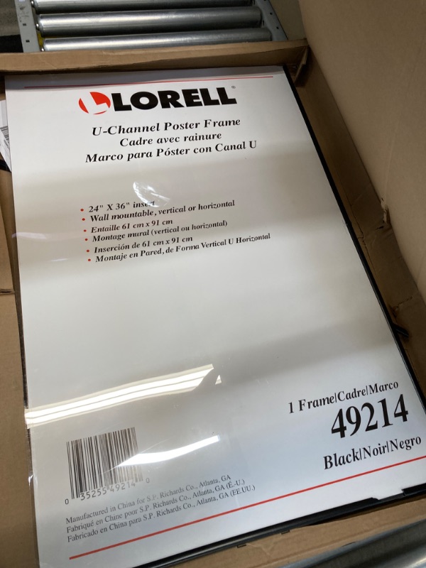 Photo 2 of Lorell Stylish Poster Frame, 24" x 36" (49214)