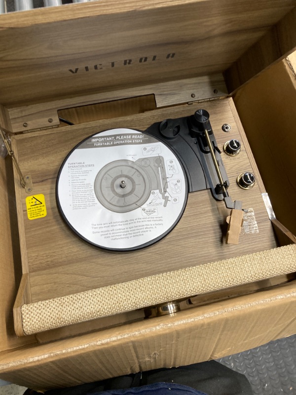 Photo 3 of Victrola 4-in-1 Highland Bluetooth Record Player with 3-Speed Turntable with FM Radio