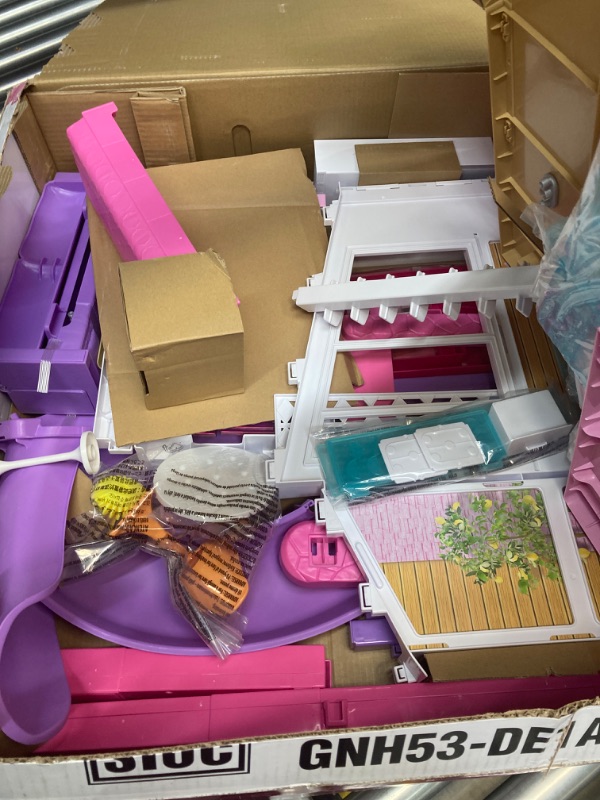 Photo 3 of Barbie Dreamhouse, Doll House Playset with 70+ Accessories Including Transforming Furniture, Elevator, Slide, Lights & Sounds Wheelchair Accessible Elevator