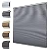 Photo 1 of  Blackout Cellular Shades Cordless Window Shades for Home Room Darkening Accordion Blinds for Door Home,  grey Night 65"