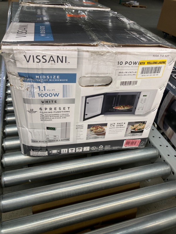 Photo 1 of 1.1 cu. ft. Countertop Microwave Oven in White