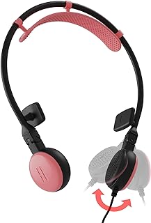 Photo 1 of Bee Off Ear Headphones, Max Comfort Ear Speakers, Noncontact Earpieces, Lightweight Open Ear Headsets, Microphone, 3.5mm Jack for School/Teens/Kids/Phone/Tablet/Laptop, Korean Made, Pink