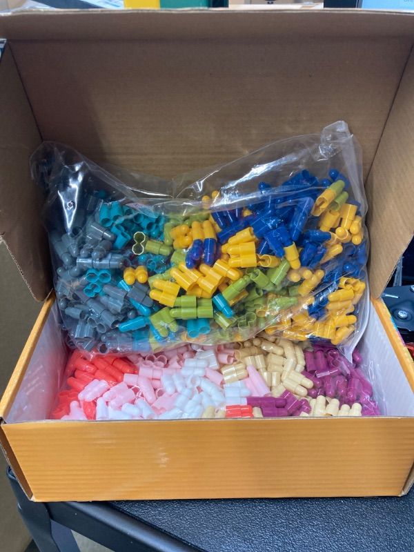 Photo 1 of STEM Building Toys for 3+ Year Old, 1140 Plastic Blocks in 10 Colors Preschool Educational Montessori Toys for Kids Ages 4-8 Creative Fun Construction Toys for Boys Girls Age 8-12, Birthday Gift ideas
