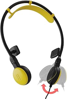 Photo 1 of Bee Off Ear Headphones, Max Comfort Ear Speakers, Noncontact Earpieces, Lightweight Open Ear Headsets, Microphone, 3.5mm Jack for School/Teens/Kids/Phone/Tablet/Laptop, Korean Made, Yellow