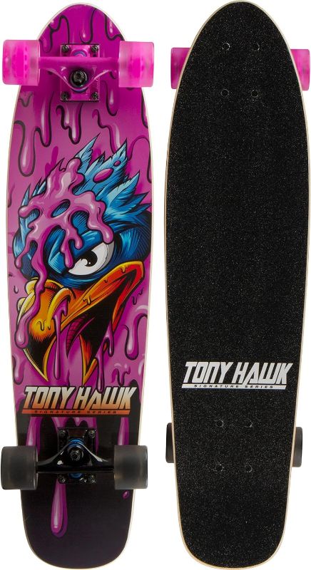 Photo 1 of Tony Hawk 31" Complete Cruiser Skateboard, 9-Ply Maple Deck Skateboard for Cruising, Carving, Tricks and Downhill
