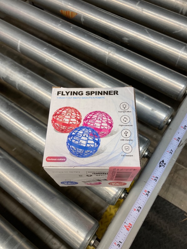 Photo 3 of 
Flying Spinner Mini Drone with LED Lights - Fun Indoor & Outdoor Toy (for Kids & Adults), Rechargeable Flying Spinner Toy with 360° Rotating & Cool Light Effects,