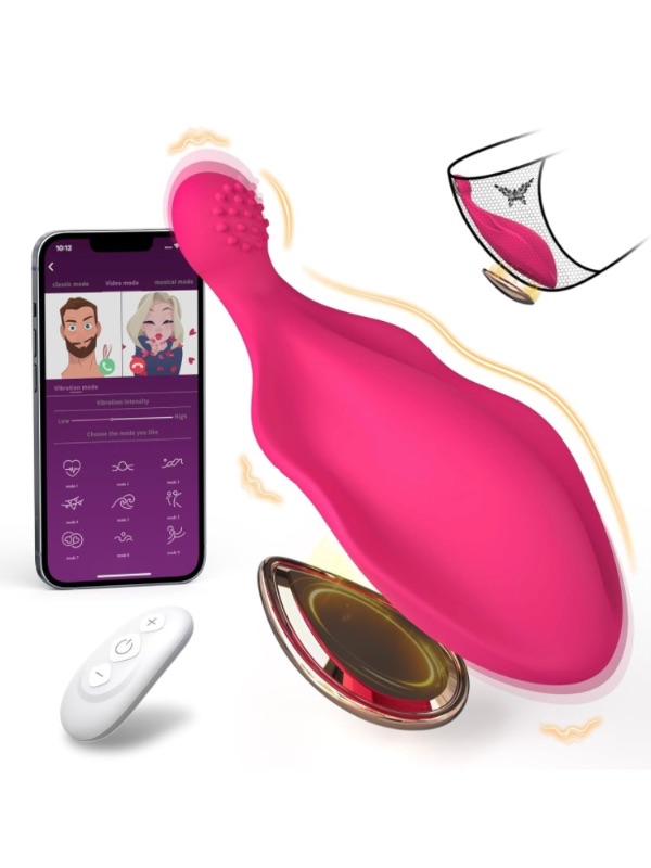 Photo 1 of App Remote Control Wearable Panty Clitoral Vibrator, G Spot Butterfly Vibrators with 10 Vibration Modes, Vibrating Panties with Magnetic Clip, Adult Female Sex Toys for Women or Couple Pleasure 2 PACKS 