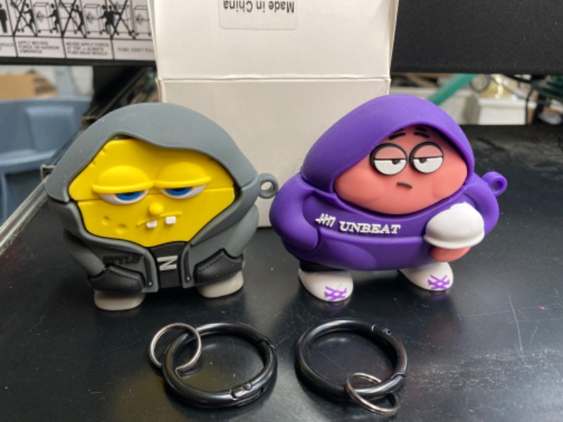 Photo 1 of [2Pack] Gedicht for Airpods 3rd Generation Case, Cute AirPods 3 Cartoon Character Case,Unique Design Funny Fun Kawaii 3D Cartoon Characters Silicone AirPods 3 Case for Men Women,Sweater Doll
