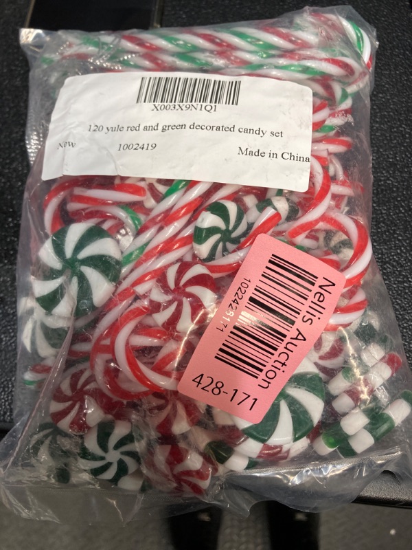 Photo 2 of 120Pcs Candy Cane Decorations Plastic Candy Cane Tree Hanging Decoration Candy Cane Ornament for Tree Decor Home Indoor Outdoor Party Favor, (Red and White)