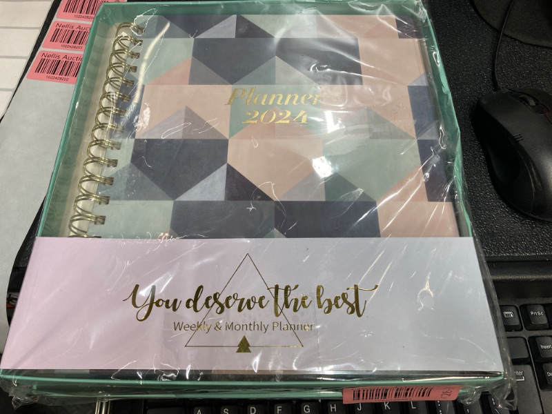 Photo 2 of 2 2024 Planner - Weekly & Monthly Planner 2024 with Gift Box, Jan 2024 - Dec 2024, Planner 2024, 8" x 10" Thick Paper, Back Pocket with 15 Notes Pages + 12 Monthly Tab