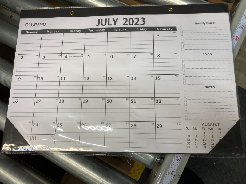 Photo 2 of Desk Calendar 2023-2024,JULY 2023-DECEMBER 2024,18 Months Desk Calendar 2023,Large Ruled Blocks Excellent Calendar 2023 for Planning for Home or Office,Classroom Calendar for New Term School Season