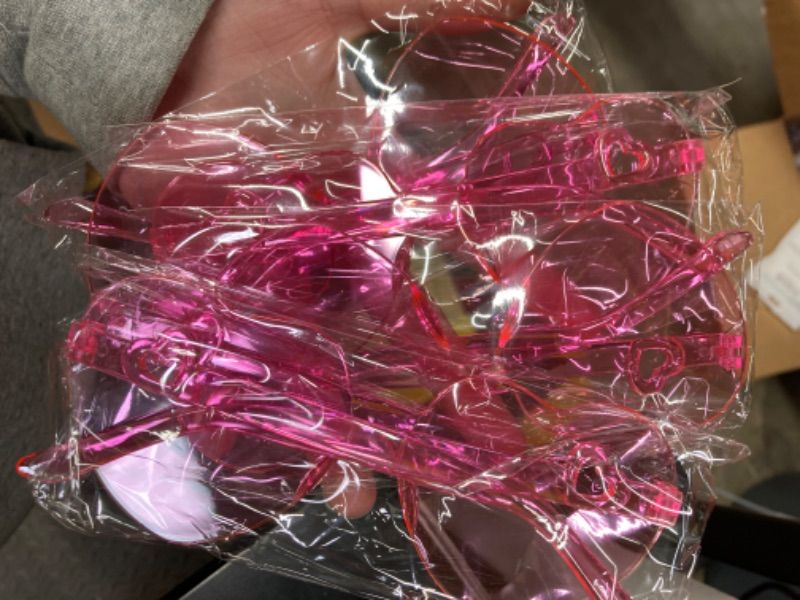 Photo 1 of 4PCS Heart Shaped Sunglasses Candy Color Heart Glasses Heart Sunglasses for Bachelorette Birthday Party Favor 2-4pc Pink