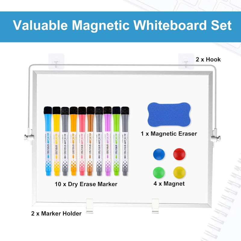 Photo 1 of ***2 PACK*** Magnetic Dry Erase Board, 16"X12" Desktop Whiteboard, Small White Board for Drawing, Memo, to Do List, Planning