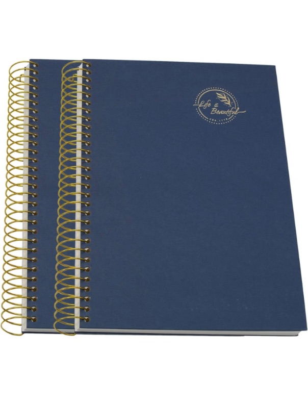 Photo 1 of Yansanido Large Spiral Notebook, 2 Pcs B5 Blue Thick Hardcover 7mm College Ruled 150 Sheets -300 Pages Journals for Study, Work, Travel and Notes (Blue) https://a.co/d/0dsPk57b