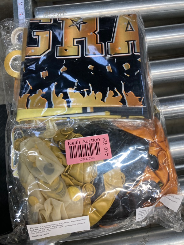 Photo 1 of 207Pcs Black and Gold Graduation Decorations 2024 Pack for 25 Guests, Graduation Decorations Class of 2024 Black and Gold, 2024 Graduation Party Decorations Black and Gold, for Class of 2024