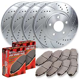 Photo 1 of Callahan Front 350mm Drilled Slotted Brake Disc Rotors and Ceramic Brake Pads and Hardware Brake Kit + Sensors For Mercedes-Benz GLE300d GLE350 GLE400 ML250 ML350