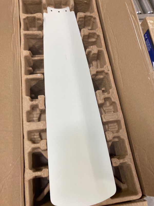 Photo 1 of Collection Britton 52 in. Integrated LED Indoor Matte White Ceiling Fan with Light Kit and Remote Control, SW19110 MWH