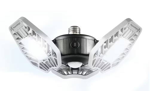 Photo 1 of 
7.5 in. x 4.25 in. 6000 Lumens Single Pole Occupancy LED Flush Mount Motion Activated Garage Light