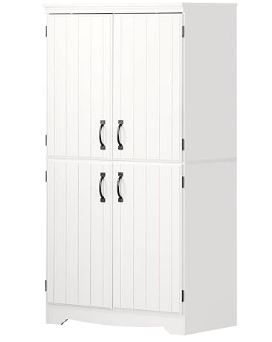 Photo 1 of ***SEE COMMENTS*** South Shore Farnel 4-Door Storage Cabinet-Pure White, Tall