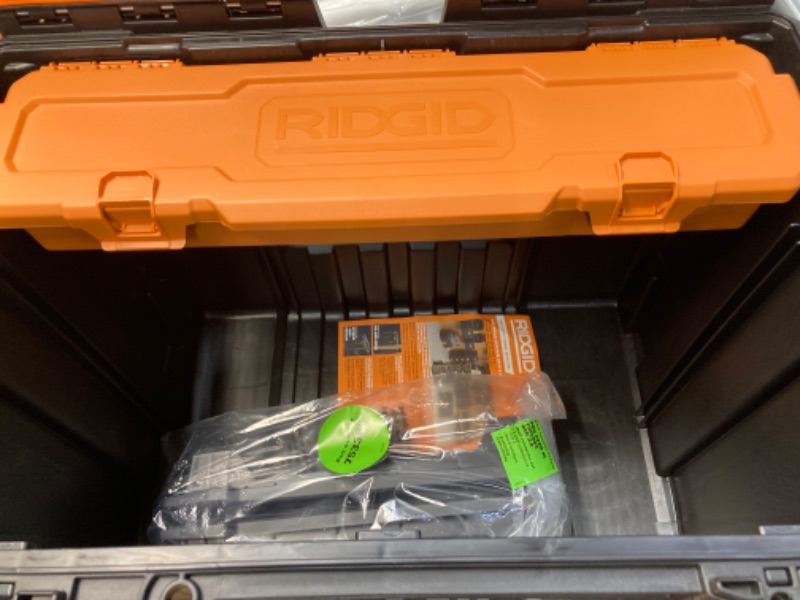 Photo 3 of ***SEE COMMENTS*** RIDGID Pro Gear System Gen 2.0 Stackable Durable 22 in. Modular Tool Box Storage With Heavy Duty Latches and Handles