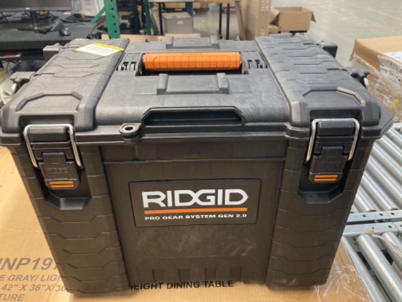 Photo 2 of ***SEE COMMENTS*** RIDGID Pro Gear System Gen 2.0 Stackable Durable 22 in. Modular Tool Box Storage With Heavy Duty Latches and Handles