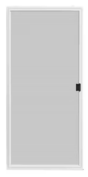 Photo 1 of 36 in. x 80 in. Adjustable Fit White Premium Patio Sliding Screen Door