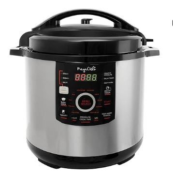 Photo 1 of ***SEE COMMENTS*** MegaChef 12 Quart Digital Pressure Cooker with 15 Preset Options and Glass Lid, Silver