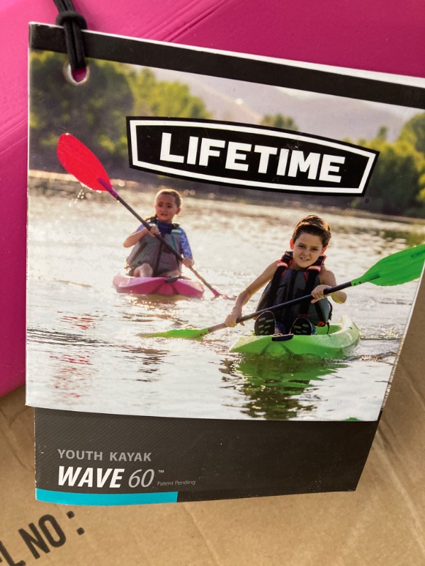 Photo 3 of ***SEE COMMENTS*** Lifetime Youth Wave Kayak (Paddle Included, Pink, 6 feet)