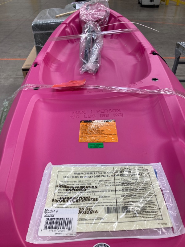 Photo 2 of ***SEE COMMENTS*** Lifetime Youth Wave Kayak (Paddle Included, Pink, 6 feet)