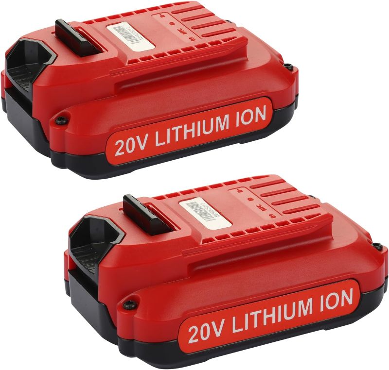 Photo 1 of 2 Pack 3.5Ah Replacement Battery for Craftsman 20V Battery CMCB201 CMCB100 CMCB124 CMCB202 CMCB204 CMCB206 Compatible with Craftsman V20 20V Cordless Power Tools
