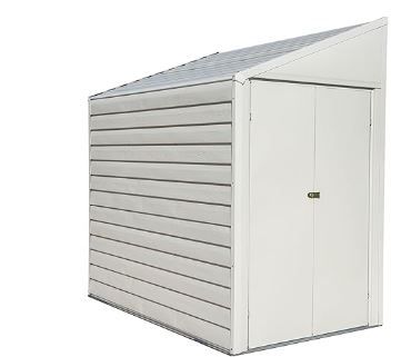 Photo 1 of Arrow YS47-A Compact Galvanized Steel Storage Shed with Pent Roof, 4' x 7'