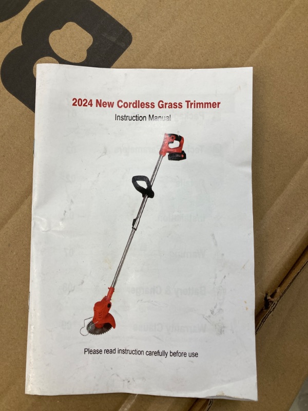 Photo 1 of Cordless  Eater String Trimmer,3-in-1 Lightweight Push Lawn Mower & Edger Tool with 3 Types Blades,21V 2Ah Li-Ion Battery