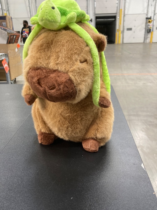 Photo 2 of 12inch Cute Capybara Plush with Turtle Backpack, Capybara Stuffed Animal Soft Capybara Plushies Toy Capybara Doll Pillow Birthday for Kids (with bag