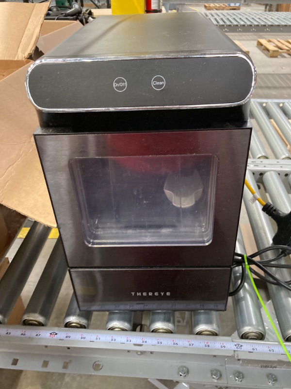 Photo 3 of ***NEEDS TO BE CLEANED***Thereye Countertop Nugget Ice Maker, Front-Loading Pebble Ice Maker Machine, 30lbs Per Day, 2 Ways Water Refill, Self-Cleaning, Stainless Steel Finish Ice Machine for Home Office Bar Party