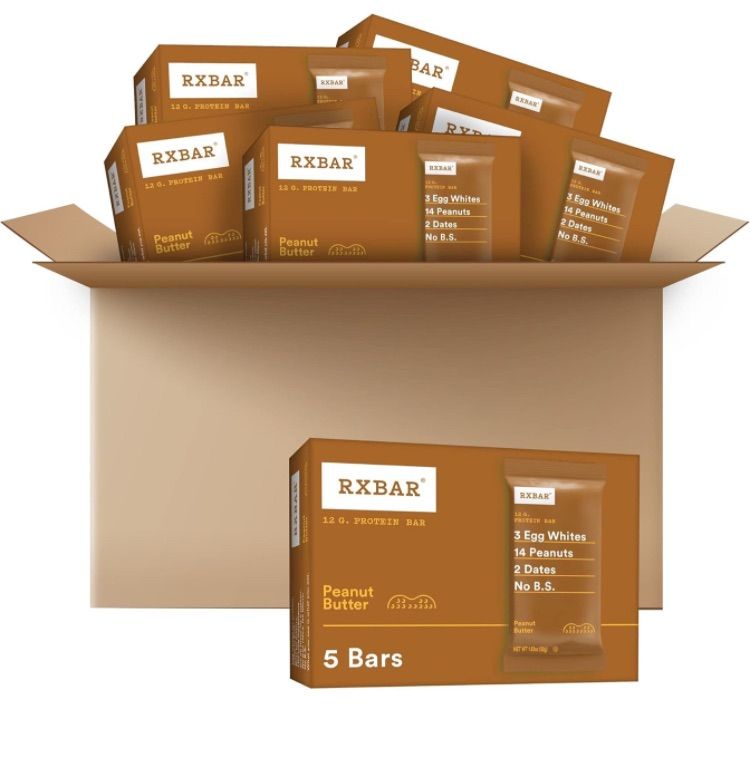 Photo 1 of ***EXP 6/9/2024*** RXBAR Protein Bars, 12g Protein, Gluten Free Snacks, Peanut Butter (6 Boxes, 30 Bars)